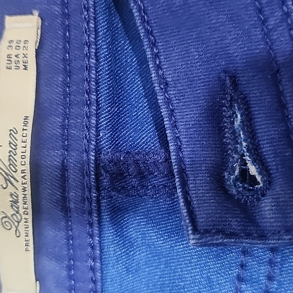 Zara Woman Premium Denim Wear Collection Royal Blue Jeans. 6 - Picture 11 of 16